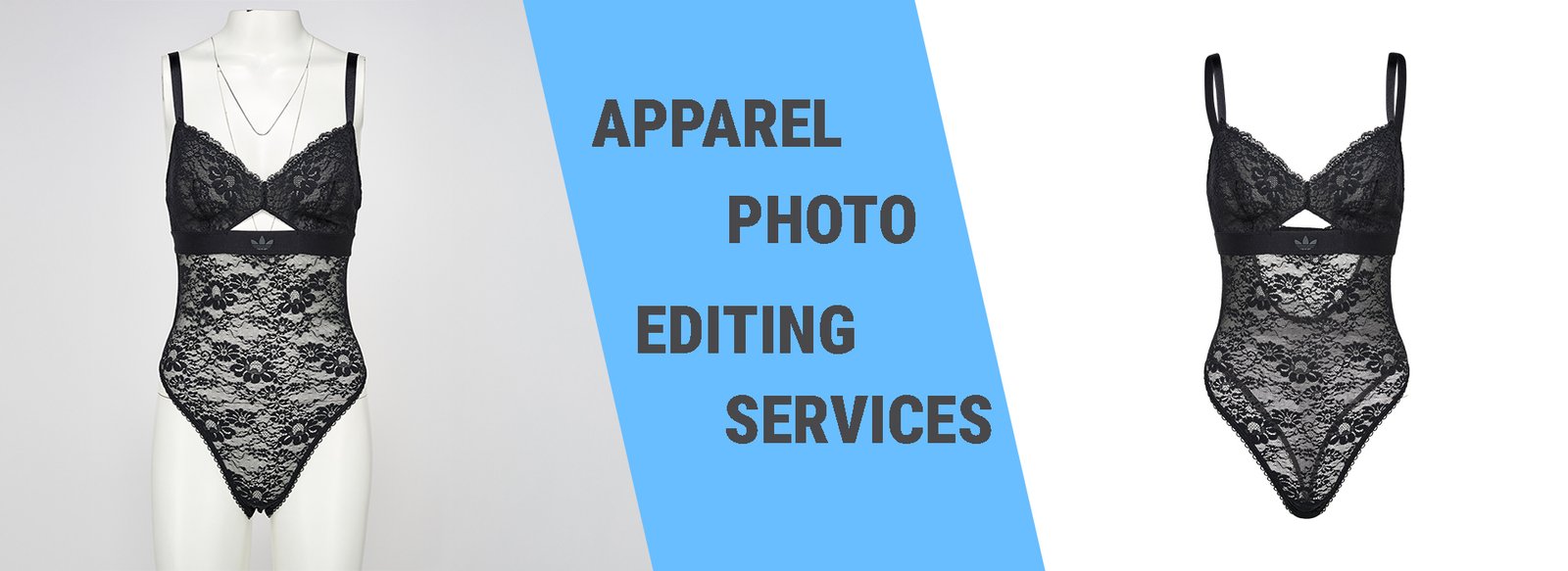 High-end apparel photo editing services including ghost mannequin effect, wrinkle and dust removal, color correction, and symmetry alignment — ideal for fashion, catalog, and e-commerce product photos.